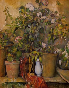 印象派の花 Painting - 鉢植え ポール・セザンヌ 印象派の花